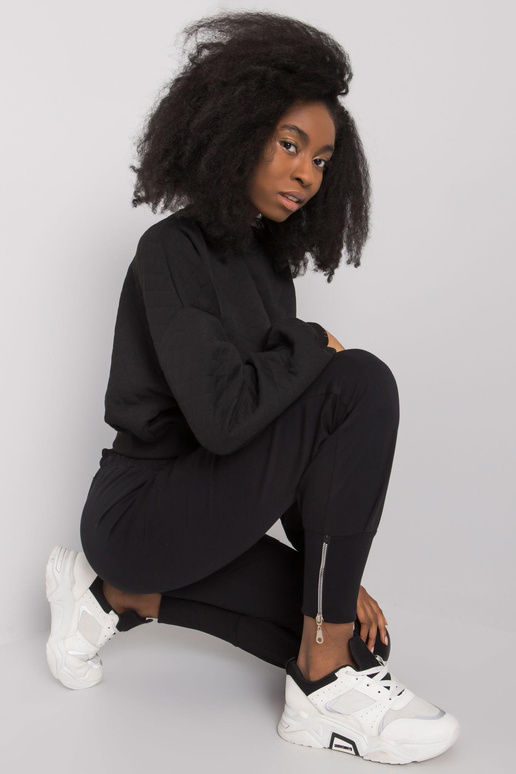 Černé tepláky se zipy Cindy RUE PARIS