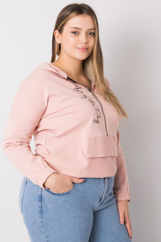 Špinavě růžová hladká halenka větší...