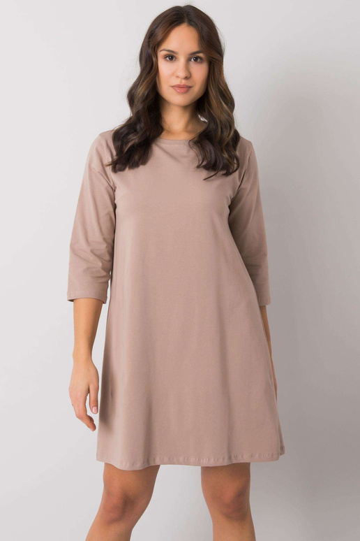 Dámské tmavě béžové šaty s krajkou...