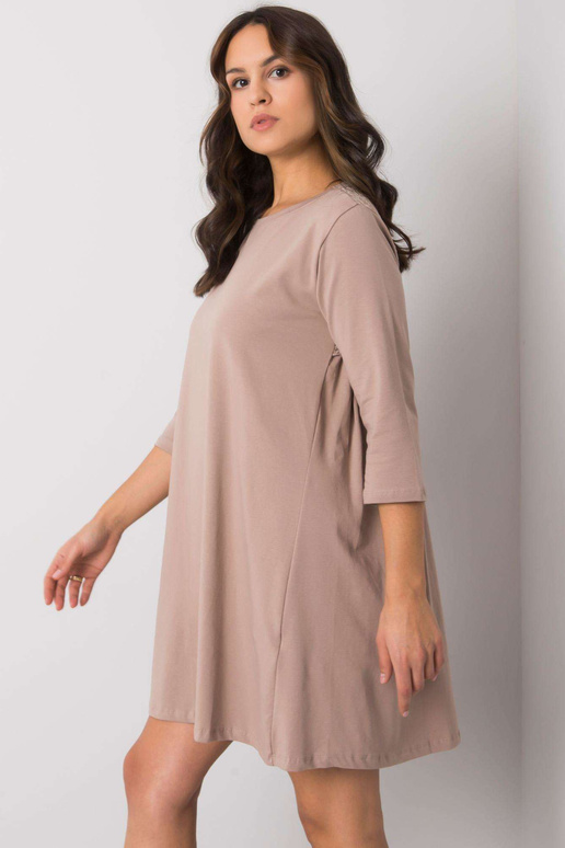 Dámské tmavě béžové šaty s krajkou...