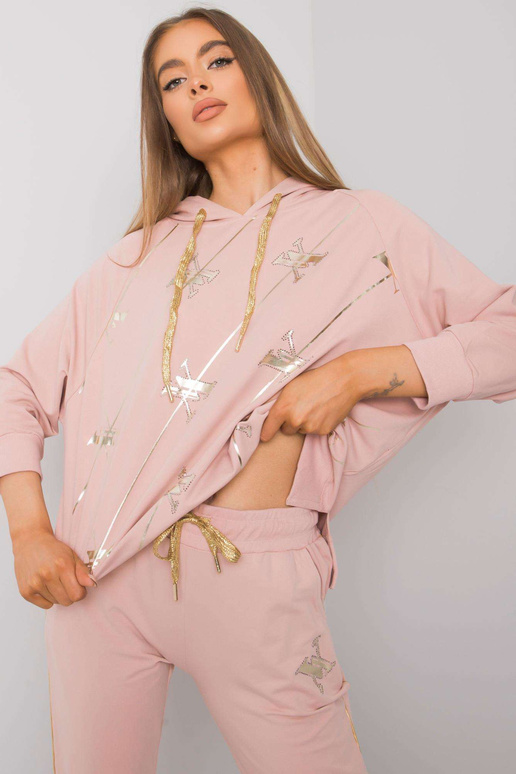 Špinavě růžová dvoudílná sada s...