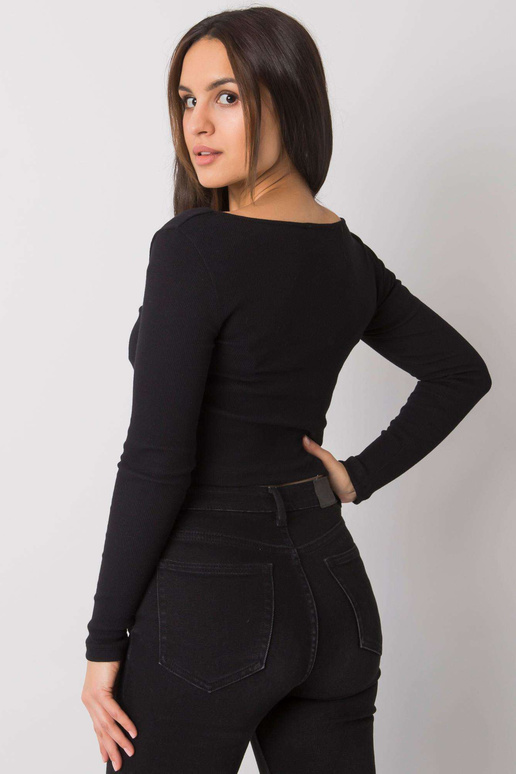 Černá krátká halenka s pruhem Cammy...