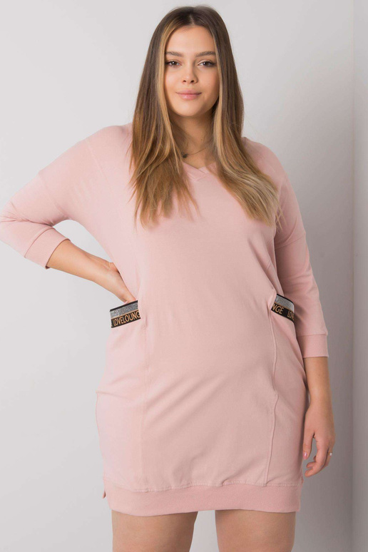 Špinavé růžové šaty velké velikosti s...