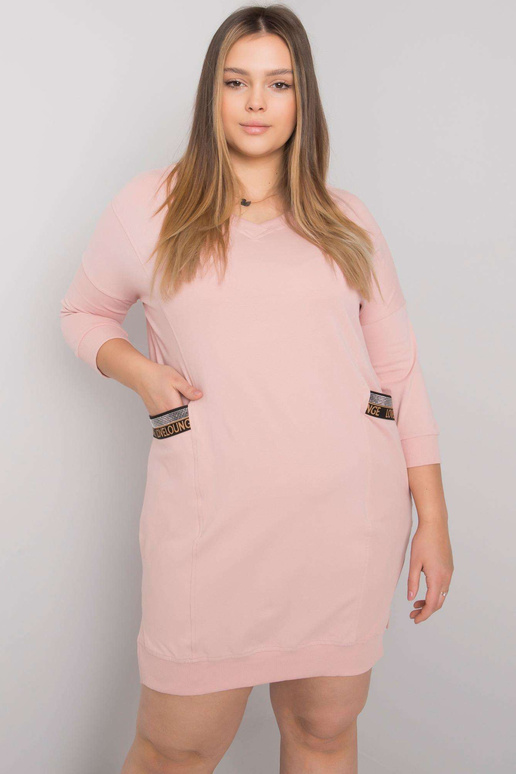 Špinavé růžové šaty velké velikosti s...