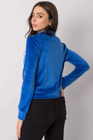 Tmavě modrá velurová mikina...