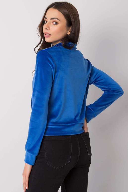 Tmavě modrá velurová mikina Charley...