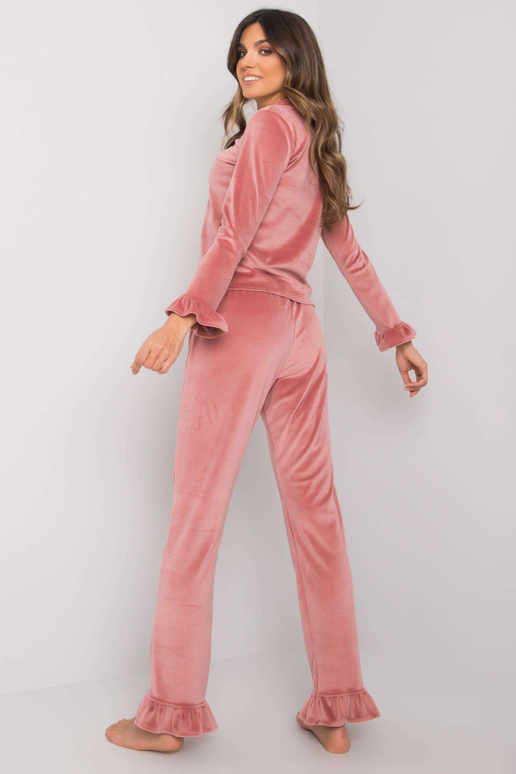 Špinavě růžové velurové pyžamo s...