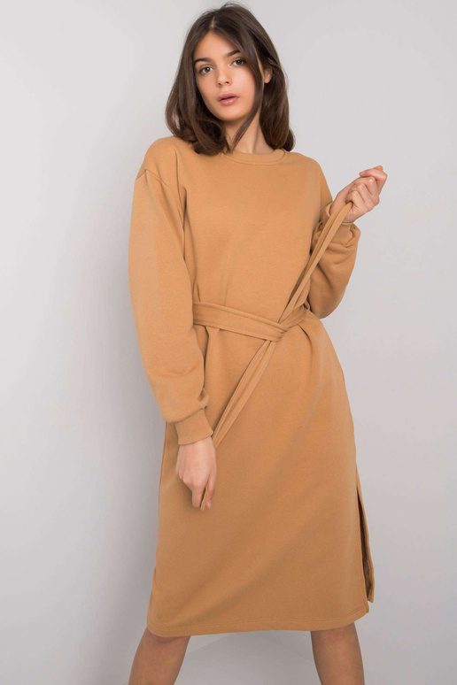 Velbloudí mikinové šaty s páskem...