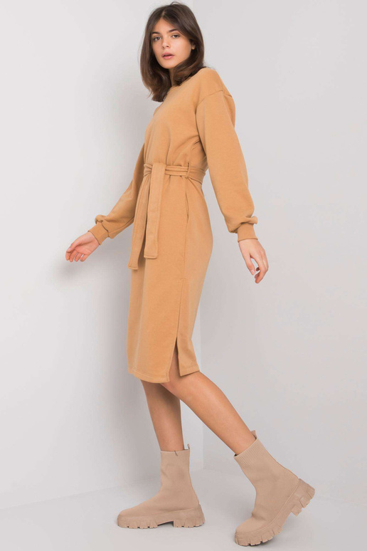 Velbloudí mikinové šaty s páskem...