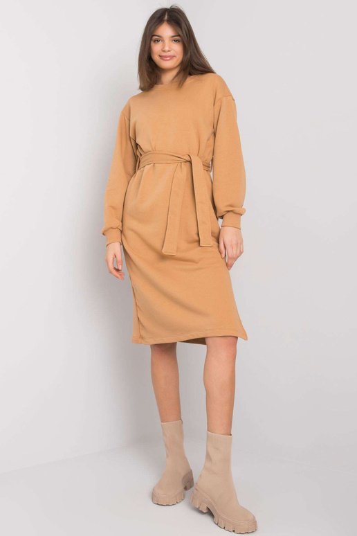 Velbloudí mikinové šaty s páskem...