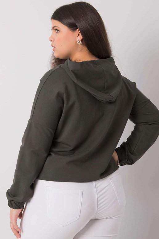 Tmavě khaki mikina plus size...