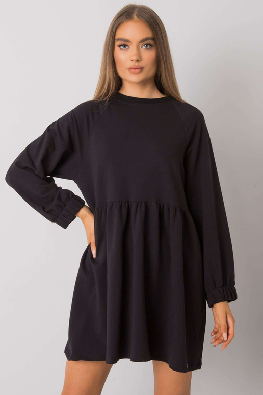 Bellevue černé šaty s dlouhým rukávem