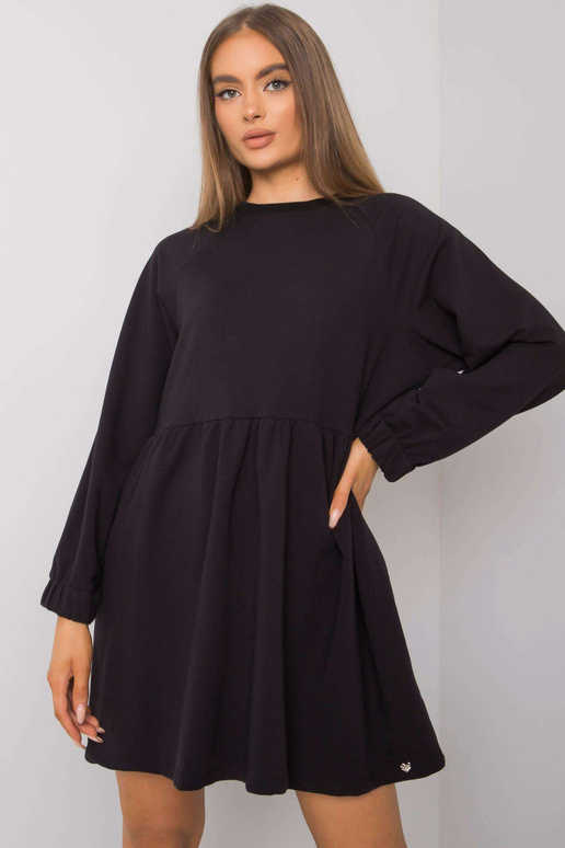 Bellevue černé šaty s dlouhým rukávem