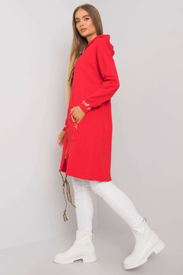 Červená dlouhá mikina na... 2