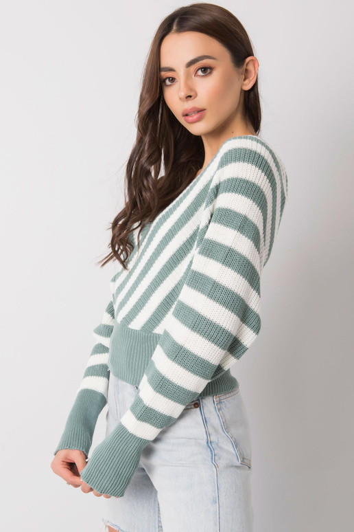 Mátově bílý pruhovaný svetr Courtie...