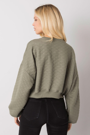 Khaki Crystal prošívaná mikina