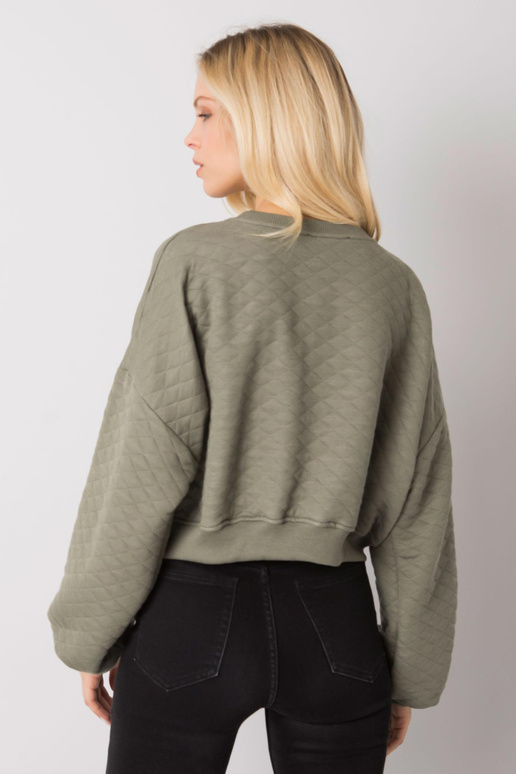 Khaki Crystal prošívaná mikina