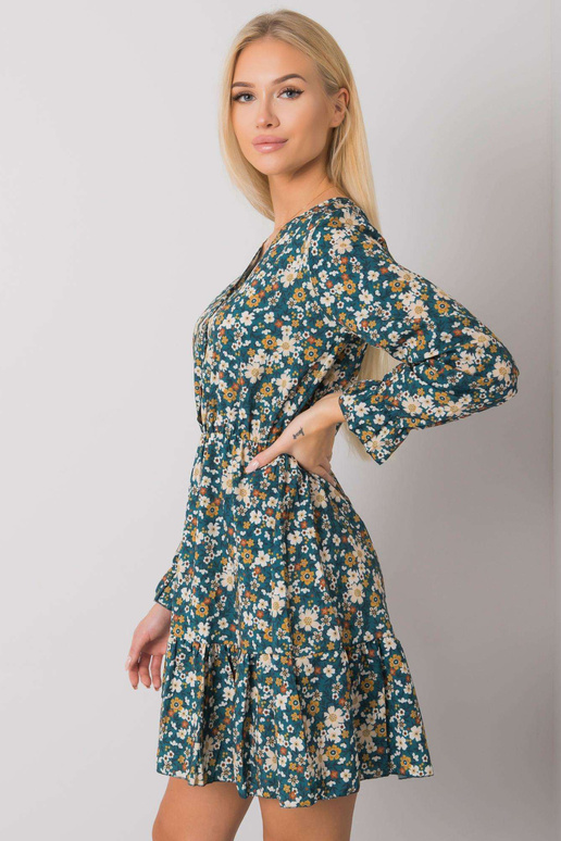 Zelené šaty s volánem Anavi OCH BELLA