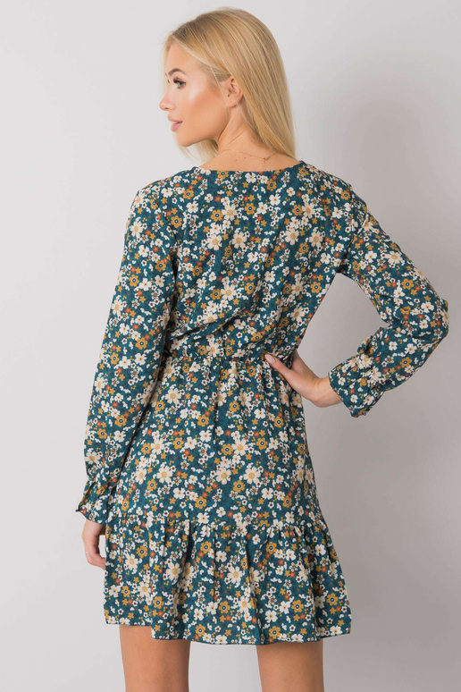 Zelené šaty s volánem Anavi OCH BELLA