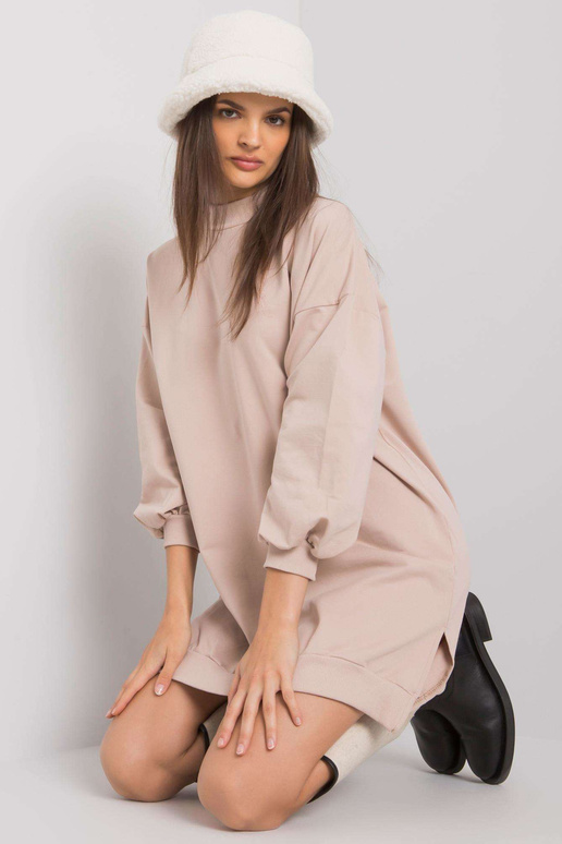 Světle béžové dámské bavlněné šaty...