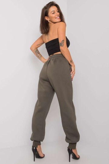 Tmavé khaki dámské tepláky... 2