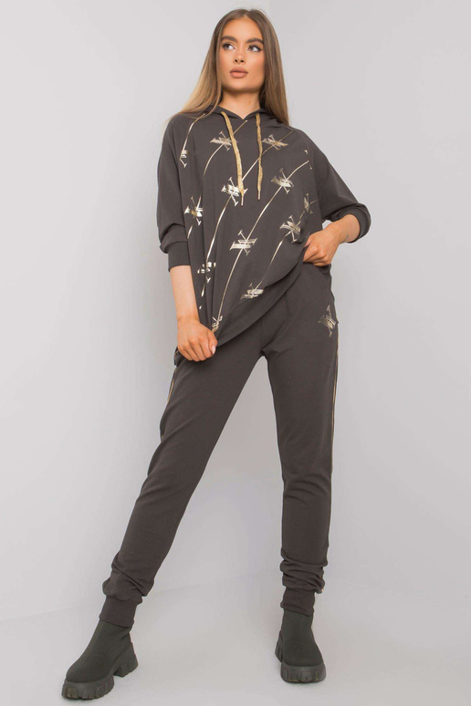 Tmavá khaki dvoudílná souprava s...