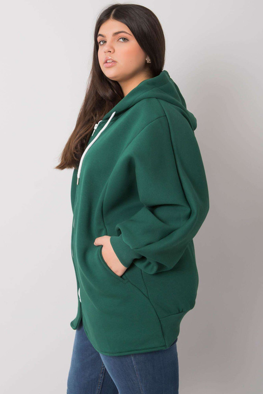 Tmavě zelená mikina s kapucí Ella
