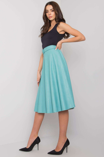 Tyrkysová koženková sukně...