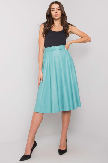 Tyrkysová koženková sukně... 2