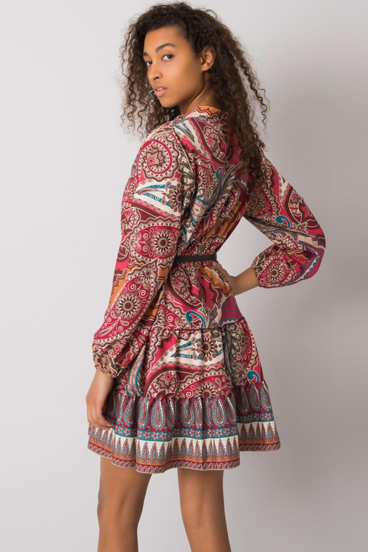 Vínové šaty s potiskem Milah