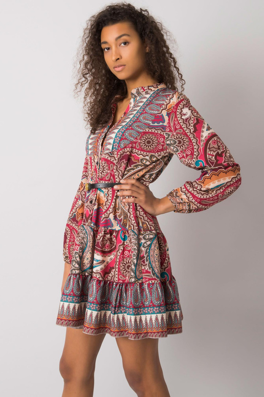 Vínové šaty s potiskem Milah