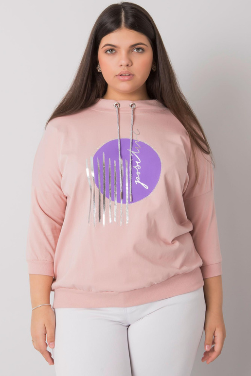 Špinavě růžová halenka větší...