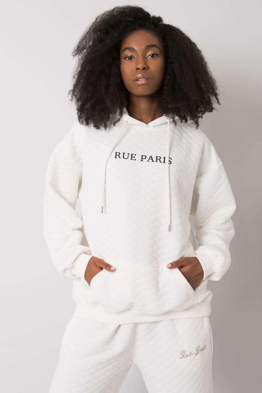 Ecru prošívaná mikina Hanna RUE PARIS