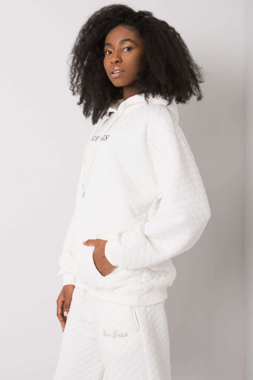 Ecru prošívaná mikina Hanna RUE PARIS