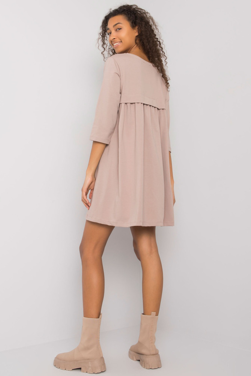 Tmavě béžové šaty s kapsami Ellida...