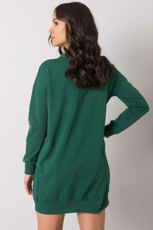Tmavě zelené šaty s kapsičkou Hanely...