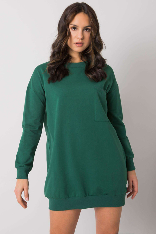 Tmavě zelené šaty s kapsičkou Hanely...