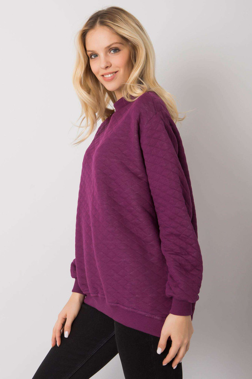 Fialová prošívaná mikina Chloe