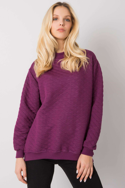 Fialová prošívaná mikina Chloe
