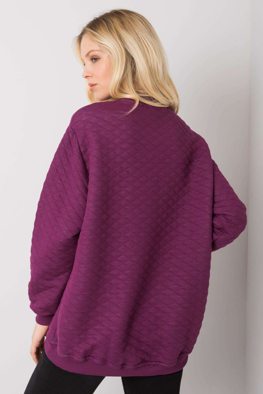 Fialová prošívaná mikina Chloe