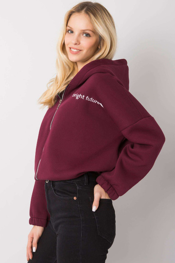 Vínová mikina s výšivkou...