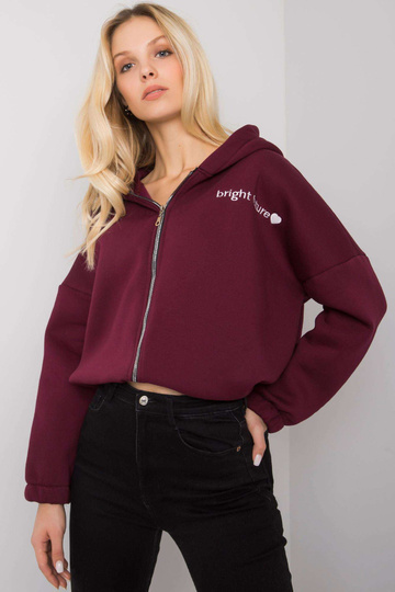 Vínová mikina s výšivkou... 2