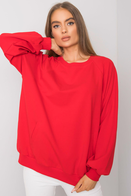 Červená mikina s kapsami Gaelle RUE...