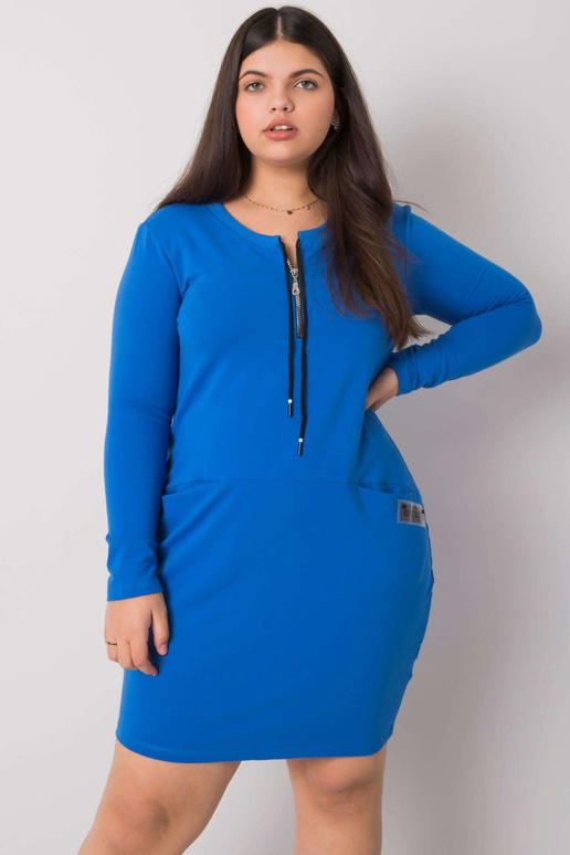 Tmavě modré šaty velké velikosti s...