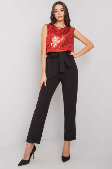 Červený elegantní overal s...