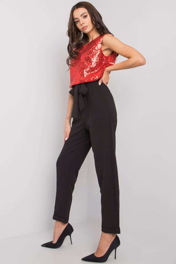 Červený elegantní overal s... 2