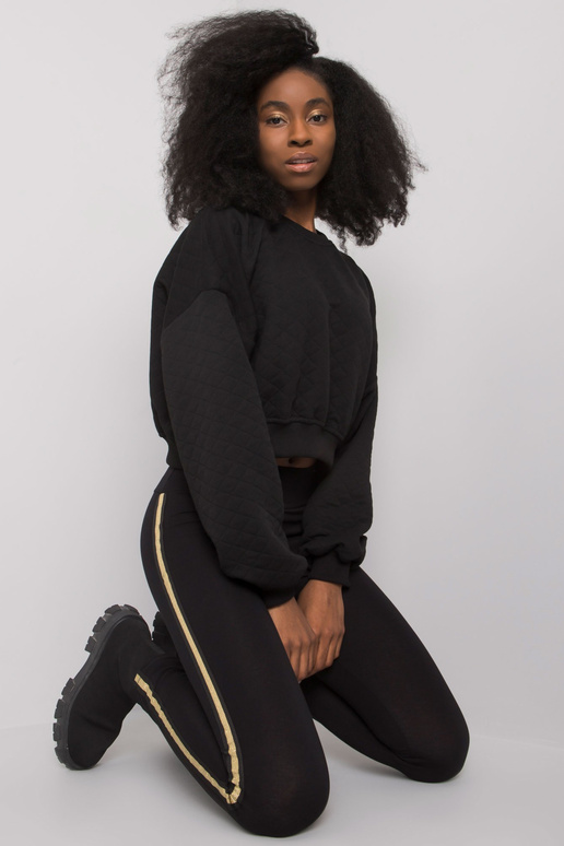 Černé dámské legíny s pruhy Elena RUE...