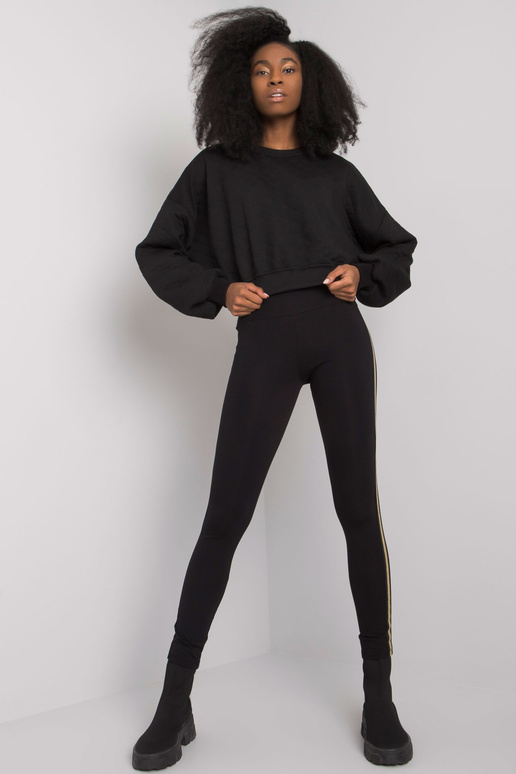 Černé dámské legíny s pruhy Elena RUE...