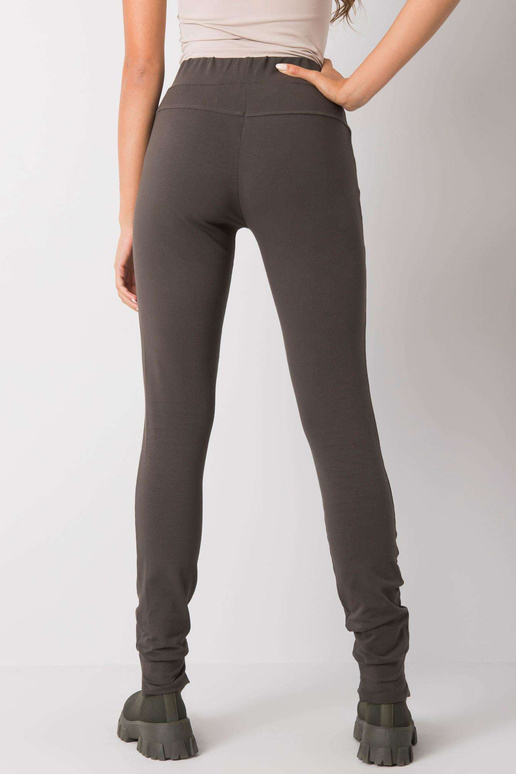 Bavlněné tepláky Davina Dark Khaki