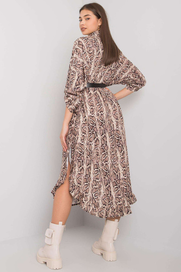 Béžové vzorované šaty...